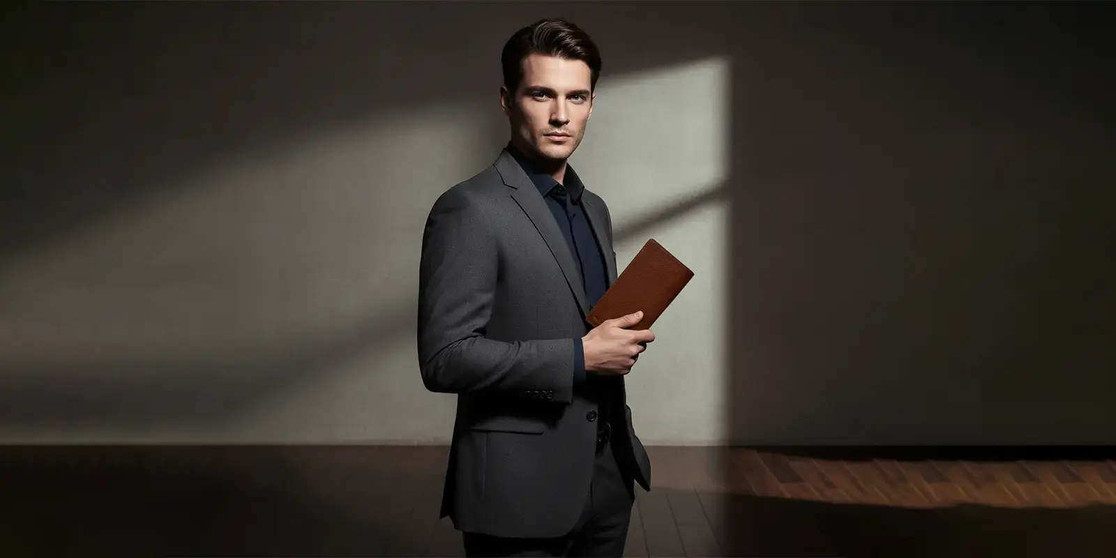 کیف پول کتی مردانه طرح زرین چرم طبیعی محتوا