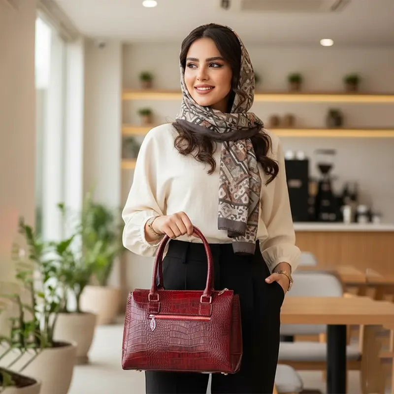 کیف چرم مجلسی زنانه مدل گلوریا