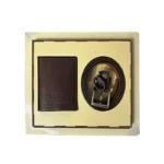 ست هدیه دو تیکه جیبی چرم طبیعی