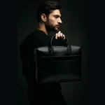 کیف اداری چرم مدل گاندو طرح لیزلرد مشکی - Image 2