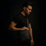 کیف دوشی مردانه طرح مینی تابش چرم طبیعی - Image 2