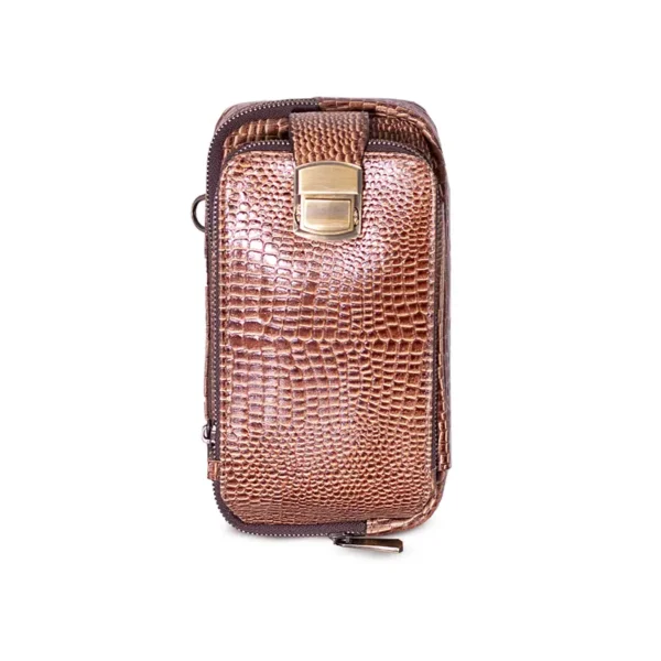 کیف دوشی طرح آگرین چرم کروکودیل