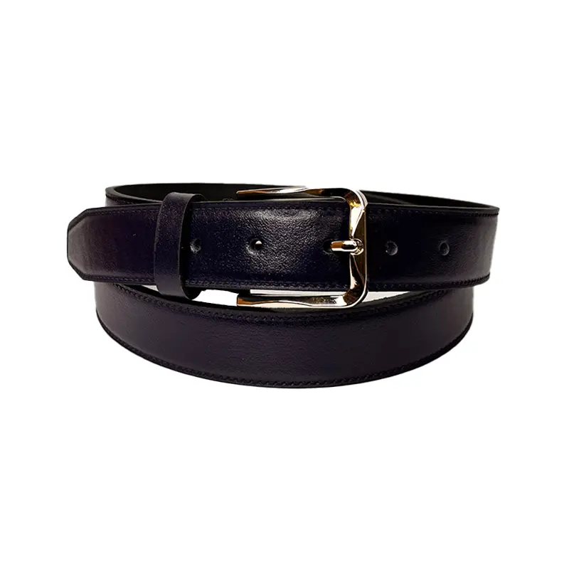 کمربند چرم زبانه دار 3.5 کلاسیک رنگ سرمه ای