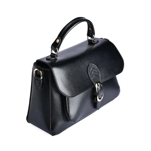 کیف مجلسی نفیس چرم ساده مشکی