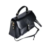 کیف مجلسی نفیس چرم ساده مشکی - Image 3