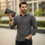 کیف دستی چرم مردانه مدل سزار - Image 2